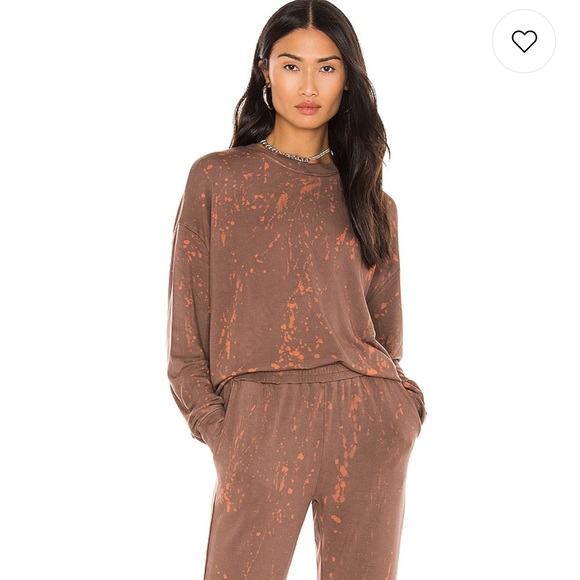 Kendall + Kylie Bleach Bleach Wash Crewneck Sweater NWT - Picture 2 of 12